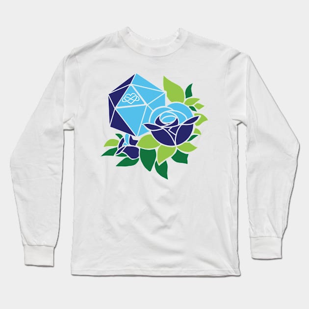 Pretty POLY Rose Polyamory Pride Long Sleeve T-Shirt by thedicegoddess